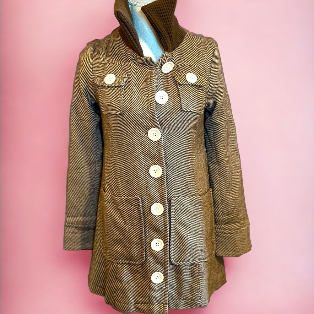 Anthropology Love Dove sz XS tweed‎ midi coat NWOT